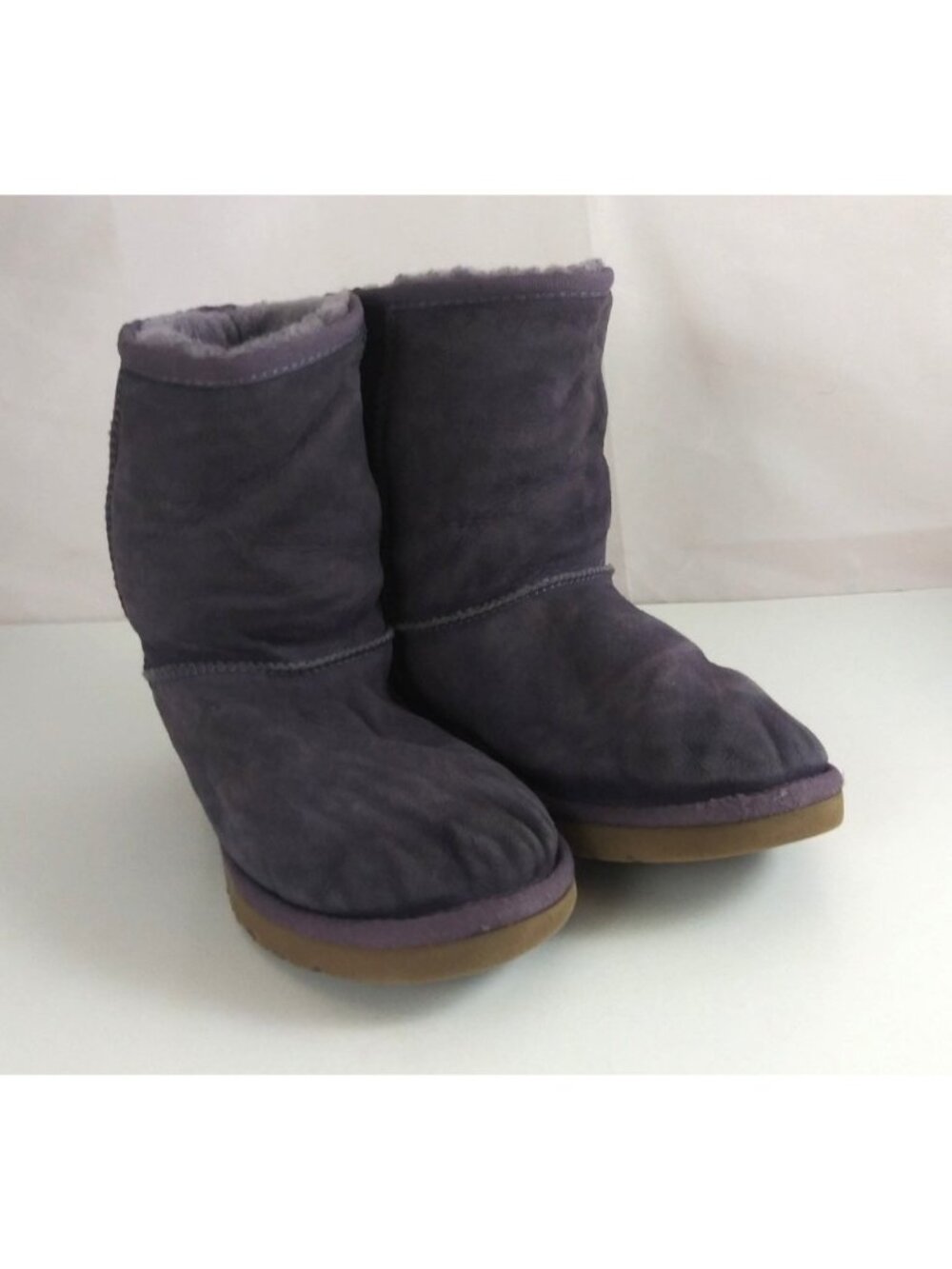 Ugg Australia Women's Sheepskin Purple Suede Boots Size 5